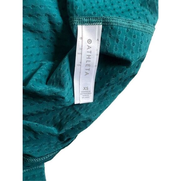 ATHLETA TEAL CHI DOT MESH TRAIN TEE  size XS - Picture 7 of 7